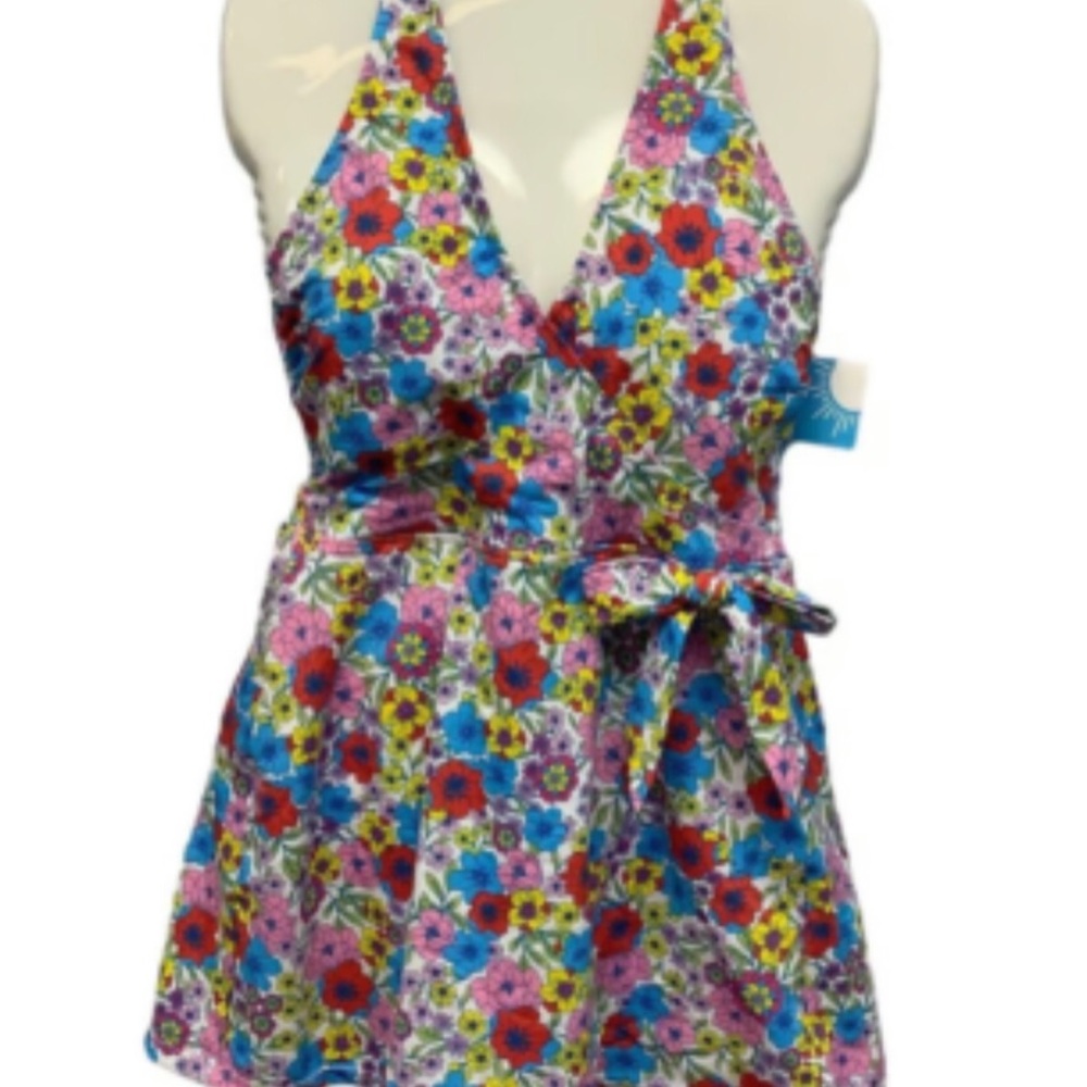 NWT Draper James Colorful Floral Swim Dress Size Small